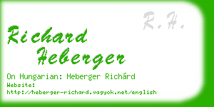 richard heberger business card